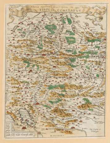 LAZIUS, Wolfgang (1514 Wien - 1565 Wien). Landkarte der Grafschaft Tirol. - Foto 1