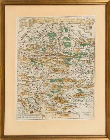 LAZIUS, Wolfgang (1514 Wien - 1565 Wien). Landkarte der Grafschaft Tirol. - фото 2