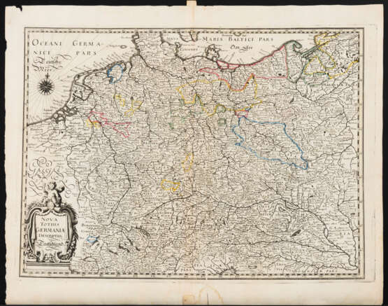 MERIAN, Matthäus (1593 Basel - 1650 Schwalbach). Landkarte des Heiligen Römischen Reiches . - photo 1
