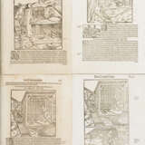 MÜNSTER, Sebastian (1488 Ingelheim - 1552 Basel). 4 Seiten aus "Cosmographia" zum Thema Bergbau. - Foto 1