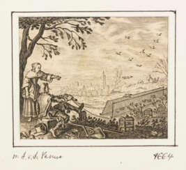 VAN DE VENNE, Adriaen Pietersz (1589 Delft - 1662 Den Haag). Der Vogelfänger.