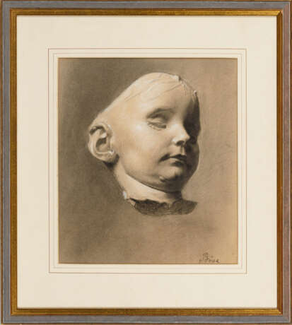 BÖSE, Konrad (1852 Neustadt-Magdeburg - 1938 Potsdam). Studie mit Gesicht eines Kindes. - photo 2