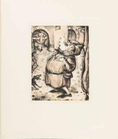 WEBER, Andreas Paul (1893 Arnstadt - 1980 Schretstaken). 8 Werke zu Balladen von Francois Villon . - photo 2