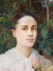 STEBLER-HOPF, Anny (1861 Bern - 1918 Zürich). Mädchen-Bildnis.