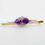 Stabbrosche mit 2 runden Amethystcabochons - Foto 1