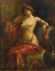 FABBI, Fabio (1861 Bologna - 1946 Casaleccio di Reno). Orientalischer Frauenakt.