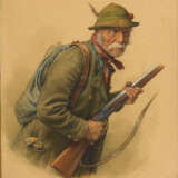 KRÄMER, Peter (1857 Philadelphia - 1936 Dießen/Ammersee). Jäger auf der Pirsch. - Foto 1