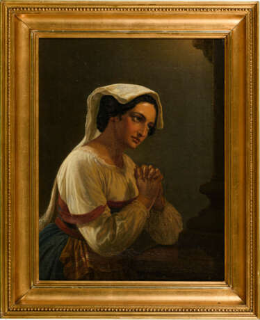 Rom um 1840: Junge Frau bei der Andacht. - фото 3