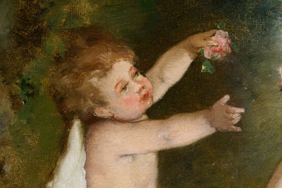 Französischer Maler 19. Jahrhundert: Akt mit Kind. - photo 2