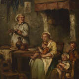 DOMICENT, Martin (1823 Ypern - 1898). Familie in alter Bauernküche. - photo 1