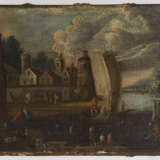 Landschaftsmaler 18. Jahrhundert: Zwei Landschaften mit Küstenstädten. - Foto 3
