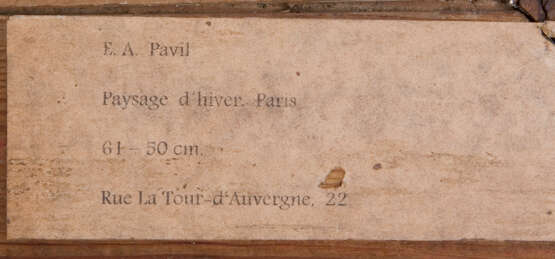 PAVIL, Elie Anatole zugeschrieben (1873 Odessa - 1948 Rabat). Paris-Paysage d'hiver. - photo 4