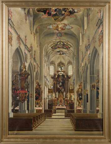 KALCKREUTH, Leopold Karl Walter von ?. Kircheninterieur. - photo 3