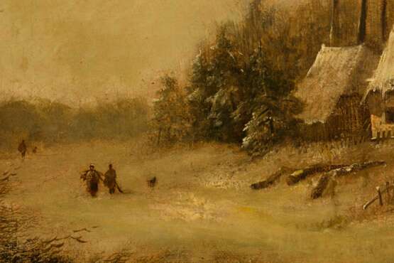 JANSEN, Johannes Mauritz (1811 Angerlo - 1857 Utrecht). Winterlandschaft mit Personen. - photo 2