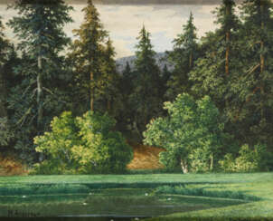 ASPERGER, Max (1864 Apolda - 1924 Gotha). Thüringer Landschaft ("Kallenbachteich").