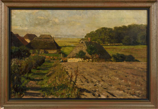 IRMER, Carl (1834 Babitz - 1900 Düsseldorf). Dorflandschaft. - Foto 3