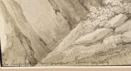 SCHÜTZ, Christian Georg d.J. (1758 Flörsheim - 1823 Frankfurt). "Der Drachenfels am Rhein". - фото 3
