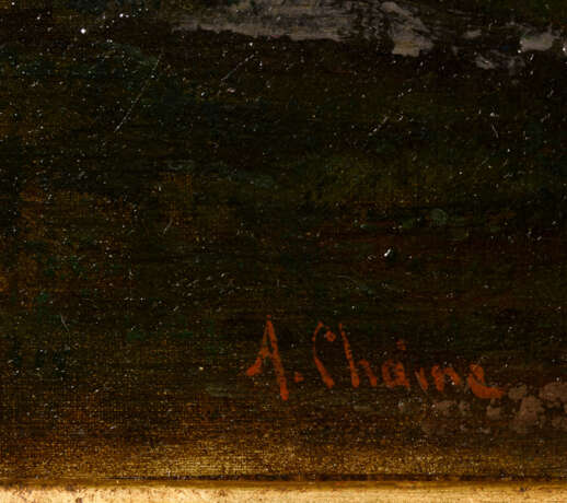 CHAINE, Achille Nicolas (1814 Verdun-sur-Garonne - 1884 Lyon). Abendliche Heimkehr. - Foto 4