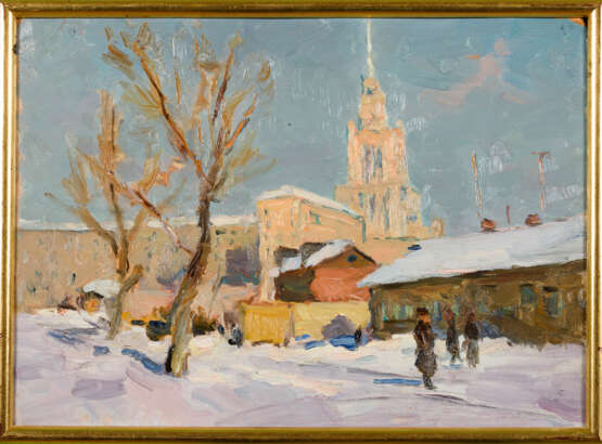 KUDRIASHEV, Boris (1919 Moskau - 1994 Masyr). Wintermorgen im Moskau. - photo 3