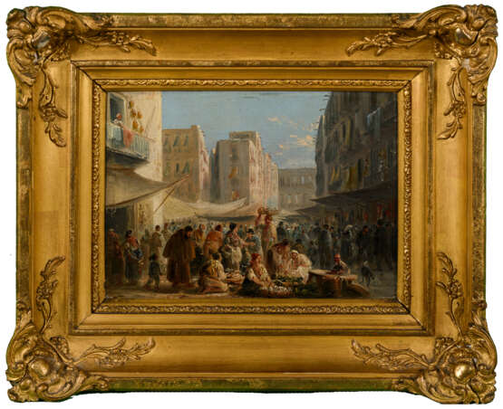 GIGANTE, Ercole zugeschrieben (1815 Neapel - 1860 ebd.). Markttag in Neapel. - photo 3