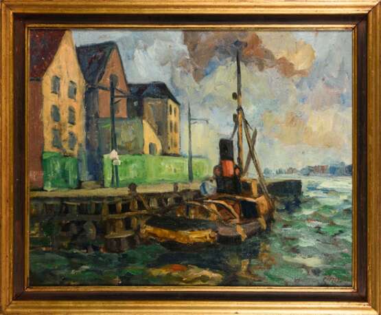 ANDERSEN, Finn (1909 Sala - 1987 Uppsala). Hafen. - photo 2