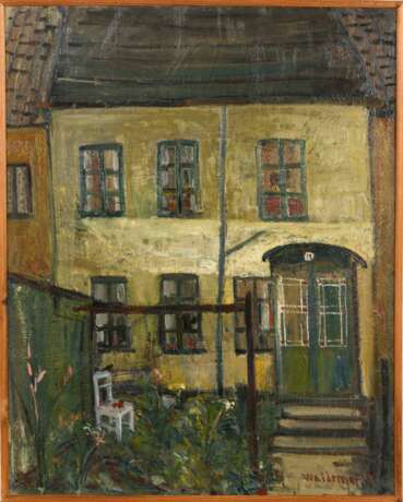 LARSSON, Ake Waldemar (*1913). Haus mit Vorgarten. - photo 1