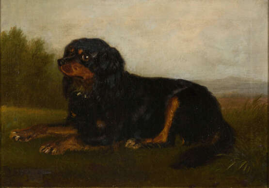 WEGENER, Johann Friedrich Wilhelm (1812 Dresden - 1879 Gruna). Hundebildnis. - Foto 1