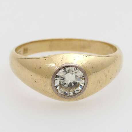 Bandring besetzt mit 1 Brillant ca. 0,80 ct, - фото 1