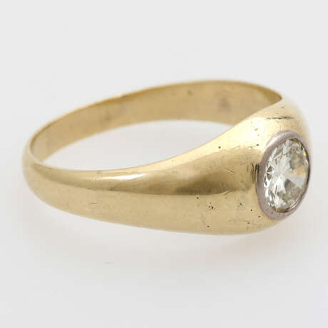 Bandring besetzt mit 1 Brillant ca. 0,80 ct, - фото 2