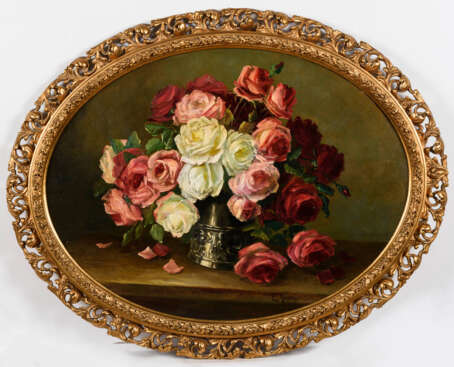 Adam Emmy 1871 Still Stuck Under Life With Roses In An Oval Of Gold For Sale Buy Online Auction At Veryimportantlot Auction Catalog 97 Summer Auction Day 1 From 27 06 2020