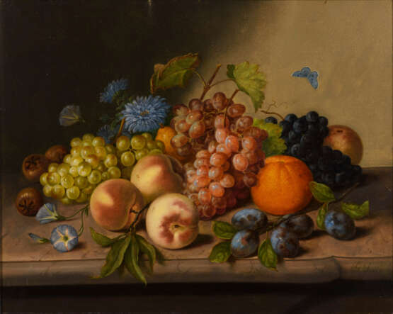 SEITZ, Johann Georg (1810 Nürnberg - 1870 Wien). Stillleben mit Früchten. - Foto 1