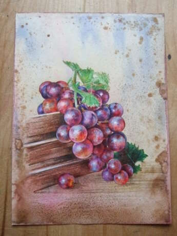 “A bunch of grapes. 2020. Handmade. The Author - Natalia Pisareva” Paper Mixed media Realist Still life 2020 - photo 3