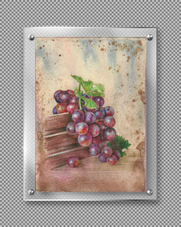 “A bunch of grapes. 2020. Handmade. The Author - Natalia Pisareva” Paper Mixed media Realist Still life 2020 - photo 4