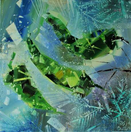 Зеленые перчики Canvas Oil paint Expressionism Still life 2014 - photo 1