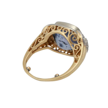 Ring mit hell violett-blau-grauem Saphir, ca. 10 ct, - Foto 3