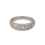 Ring mit 5 Altschliffdiamanten, zusammen ca. 0,6 ct, - Foto 1