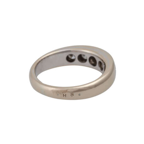 Ring mit 5 Altschliffdiamanten, zusammen ca. 0,6 ct, - photo 3