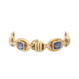 Armband mit 5 hellblauen Saphiren, zusammen ca. 18 ct, - Foto 2