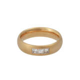 Ring mit 3 Diamanten im Prinzessschliff, zusammen ca. 0,51 ct - фото 1