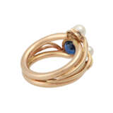 Ring mit Saphir ca. 0,75 ct und kleinen Diamanten - фото 3