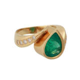 Ring mit Smaragd ca. 4 ct, - Foto 2