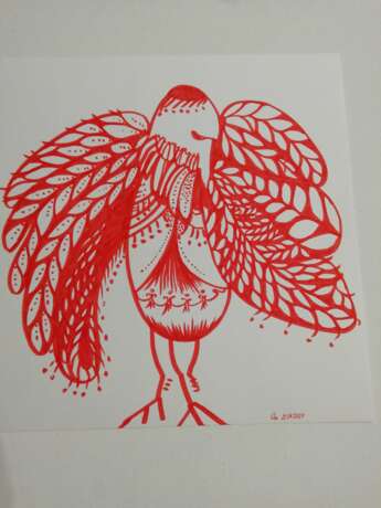 “The Bird Sirin” Paper Ink Mythological 2020 - photo 1