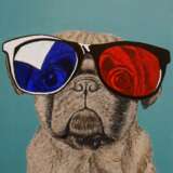 „Hund - 3D “ Leinwand Ölfarbe Animalistisches 2019 - Foto 1