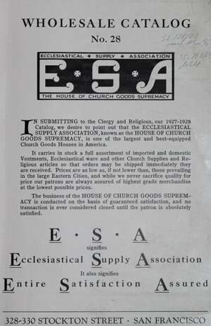 Ecclesiastical Supply Association. - фото 1