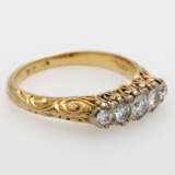 Antiker Ring mit 5 Altschliff-Diamanten - photo 2