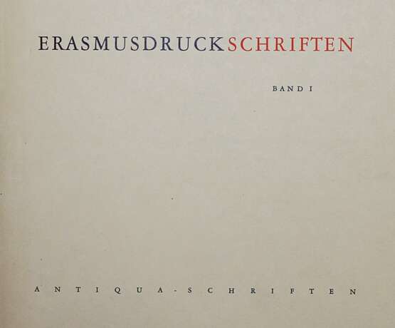 Erasmusdruck-Schriften. - фото 1