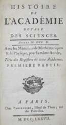Histoire de l'Academie Royale des Sciences.