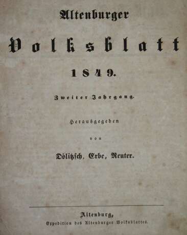Altenburger Volksblatt. - фото 1