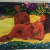 „Dialog mit Gauguin“ Leinwand Acrylfarbe Expressionismus Landschaftsmalerei 2020 - Foto 1