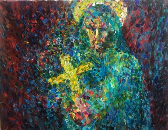 „Quelle des Glaubens“ Leinwand Acrylfarbe Expressionismus Religiöses Genre 2020 - Foto 1